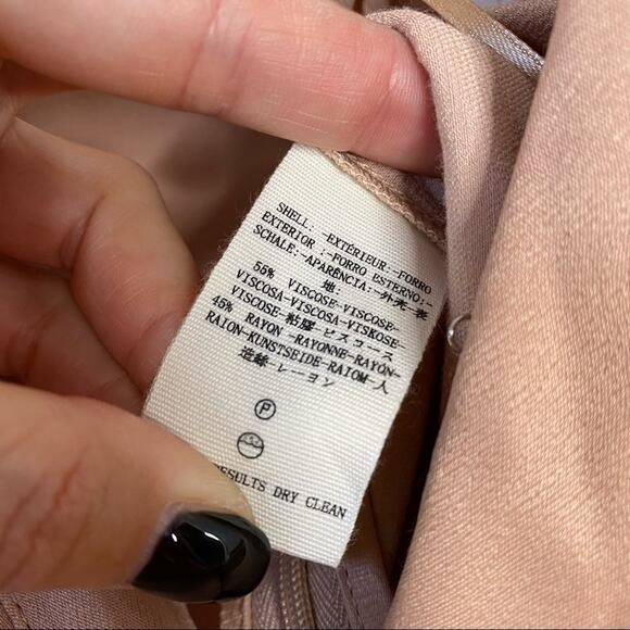 FREE PEOPLE Silky Satin Low V-neck Button Front Long Sleeve Belted Jumpsuit XS - Picture 11 of 12